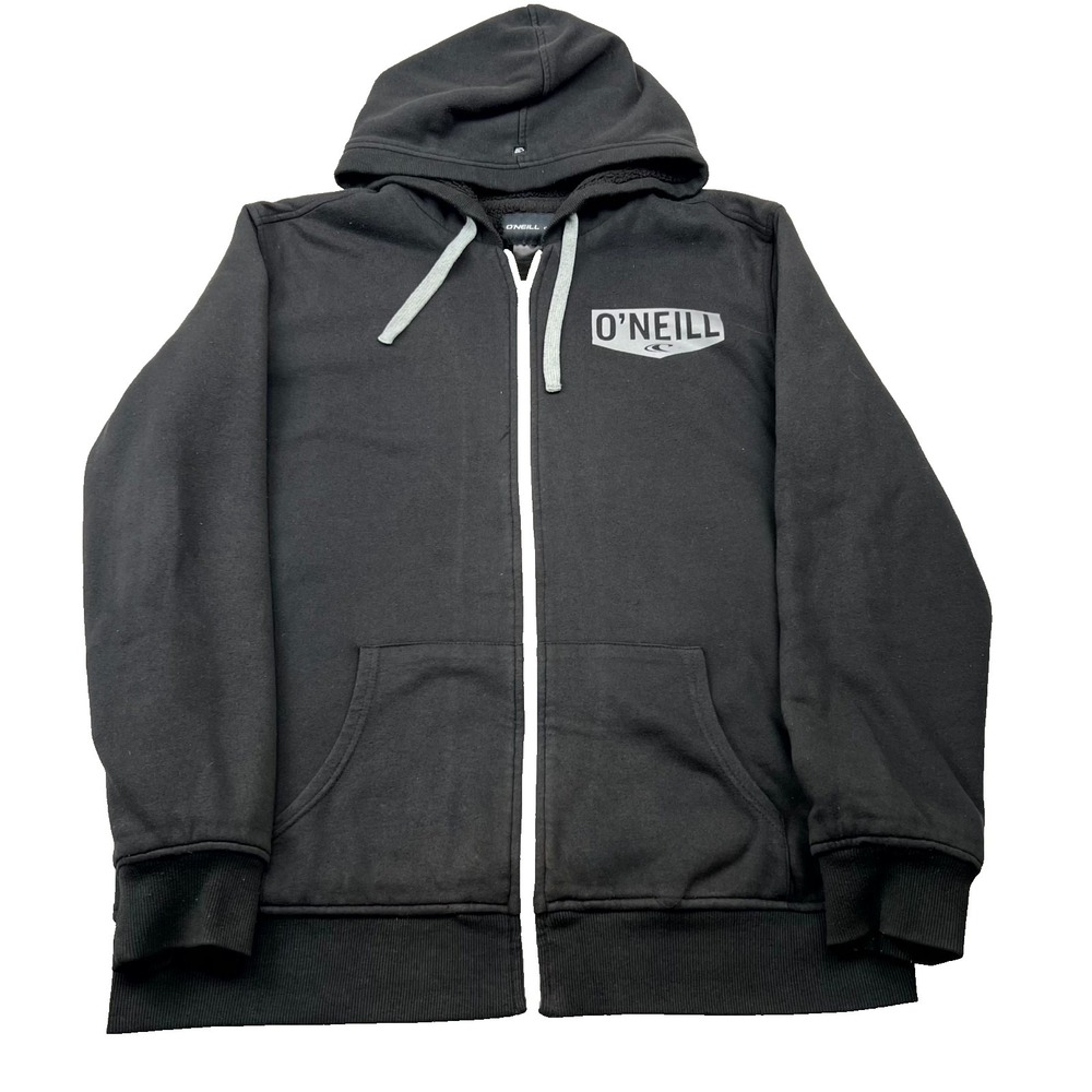 O'Neill Men's Black Full-Zip Hooded Sweatshirt